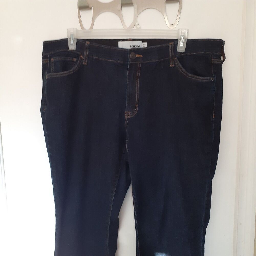 Sonoma Jeans 20w 20 W 2x 2xl Dark Wash Stretch 42 X 29 Bootcut Denim Pants